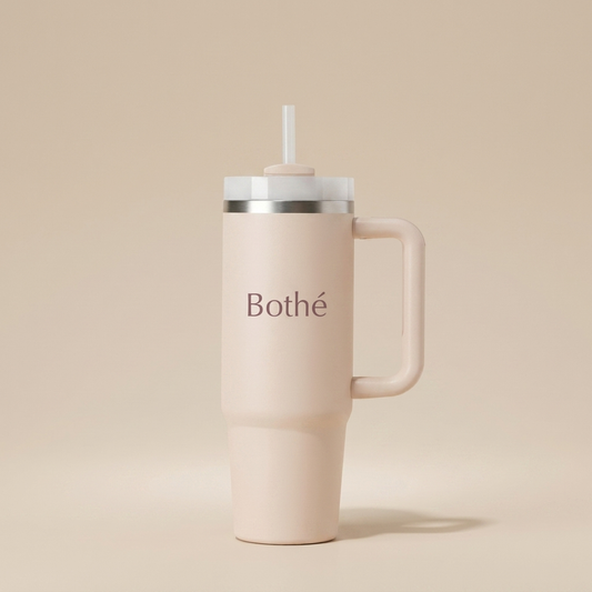 Bothé Cup (1.1L Becher mit Strohhalm) Beige/Rosé